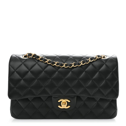 Chanel Lambskin Quilted Medium Double Flap Black 1 of 11