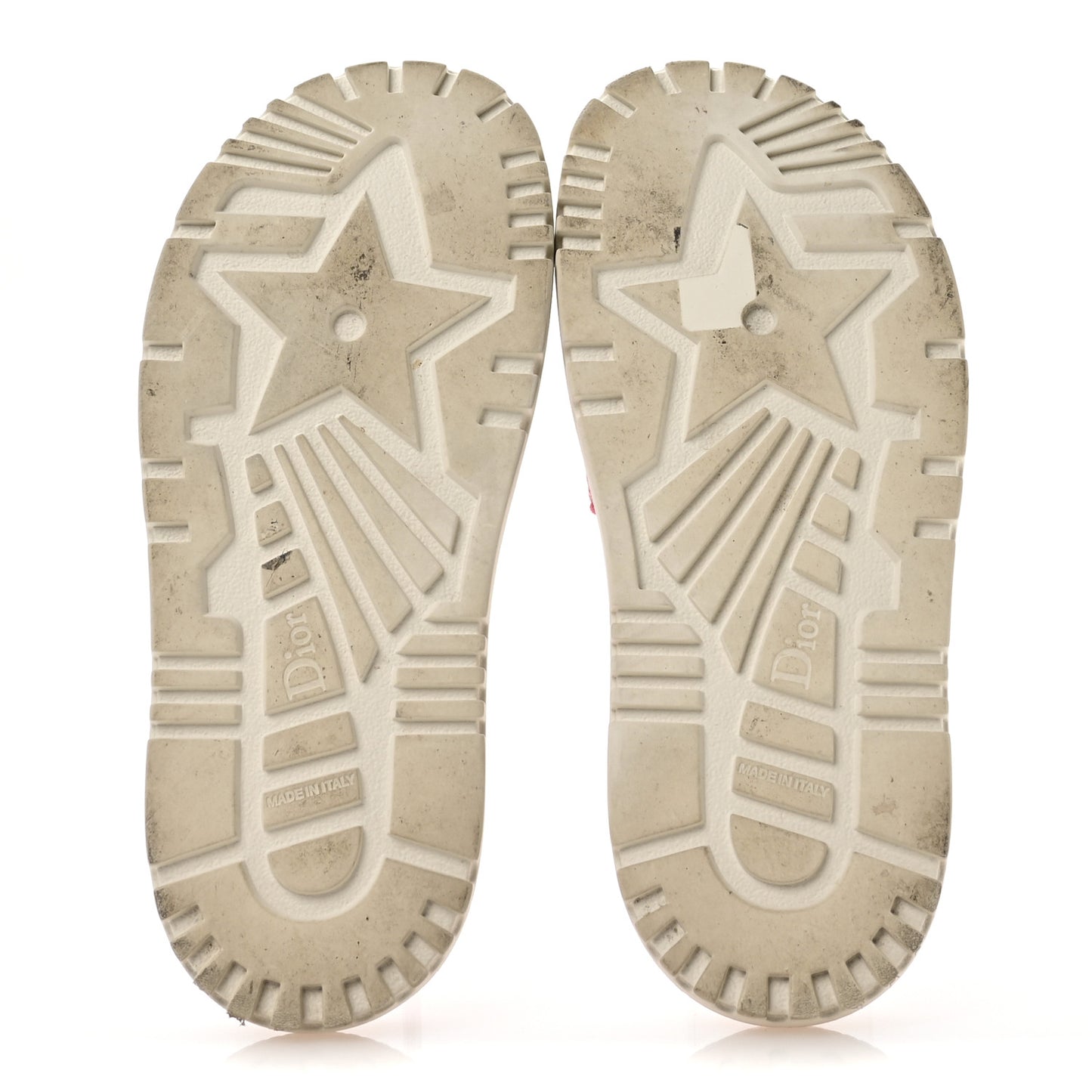Canvas Toile de Jouy Embroidered Dway 10mm Slide Sandals 36.5 Off White Raspberry