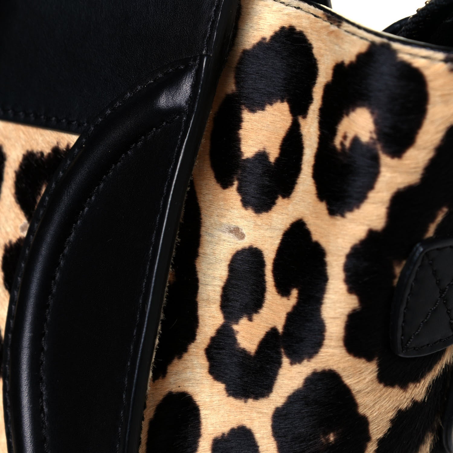 Celine Leopard Pony Hair Mini Luggage Brown 11 of 11