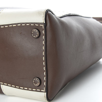Prada City Calf Small Stitched Twin Pocket Tote Cacao White 15 of 16