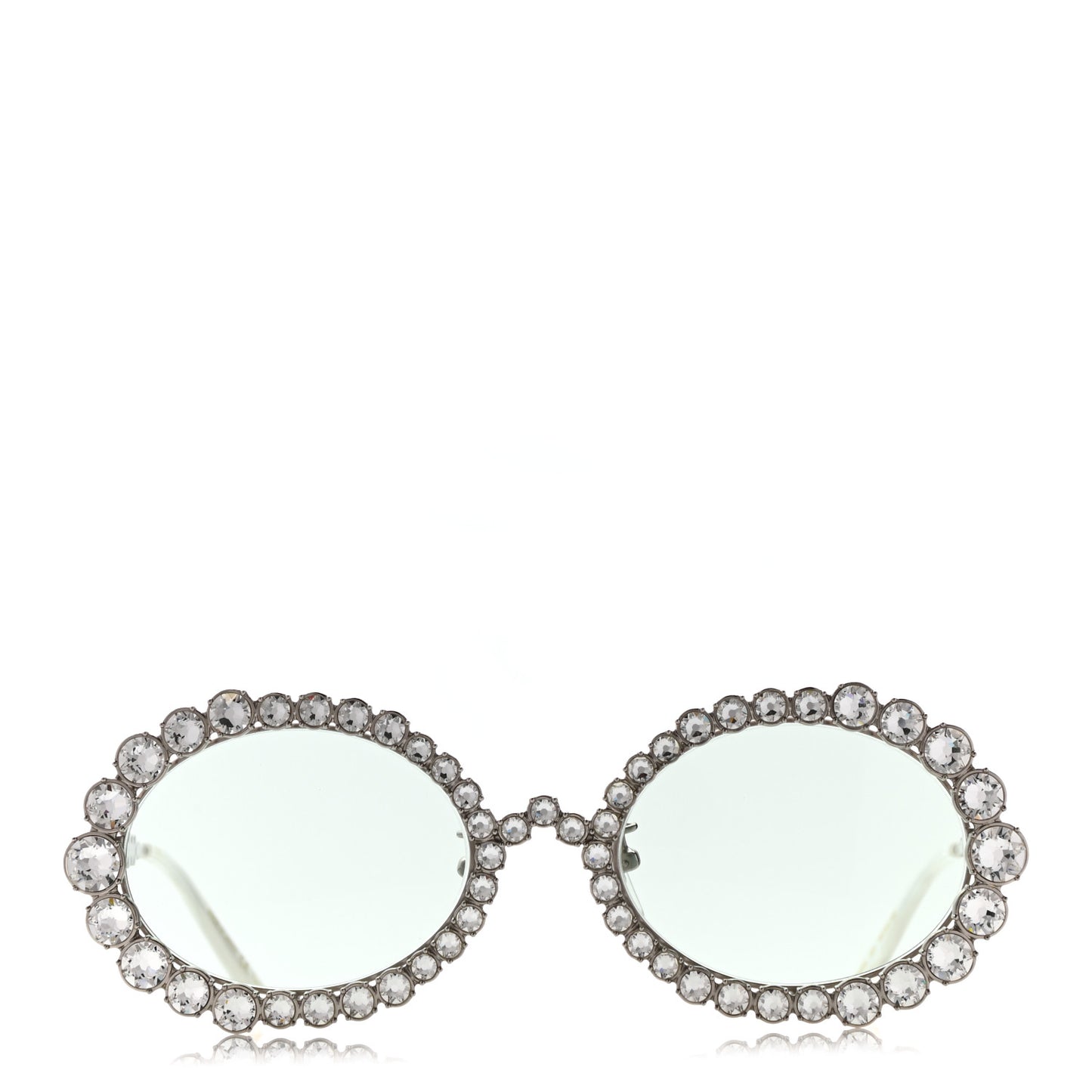 Crystal Oval Sunglasses GG0620S Silver