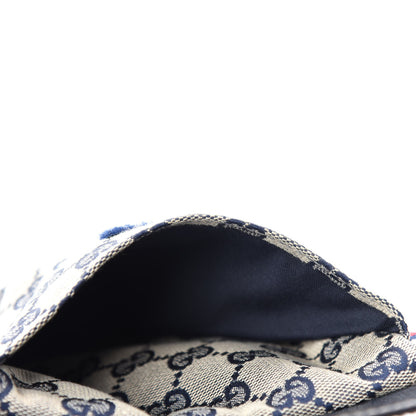 Gucci GG Monogram Web Double Pocket Belt Bag Navy 7 of 11