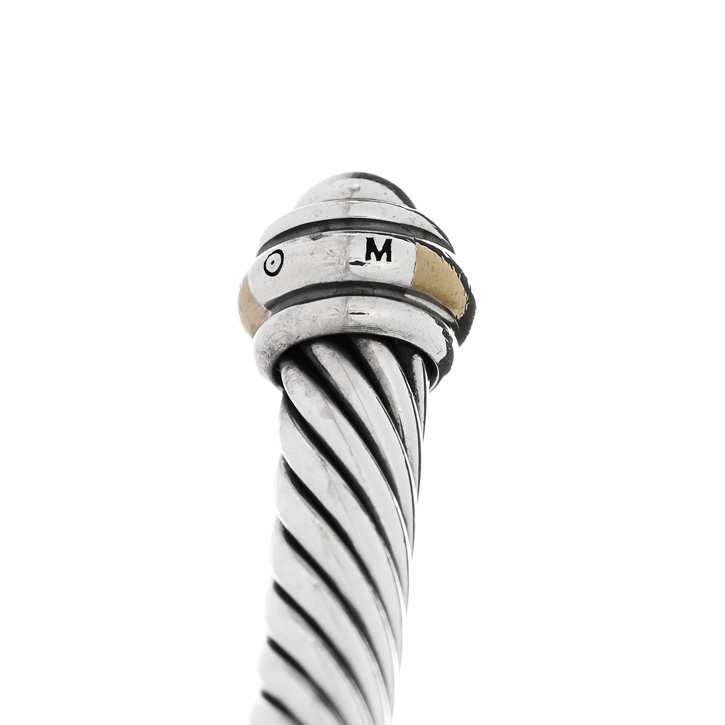 Sterling Silver 18K Yellow Gold 4mm Cable Classics Bracelet