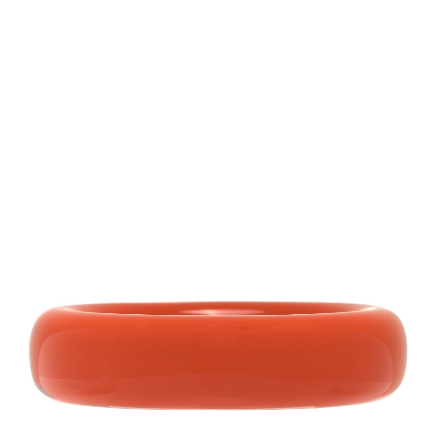 Lacquered Hardwood Paloma Picasso Doughnut Bangle Bracelet Orange