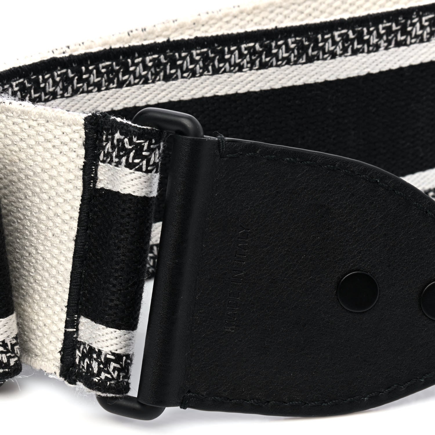 Christian Dior Canvas Embroidered Shoulder Strap Black Ultramatte 5 of 6