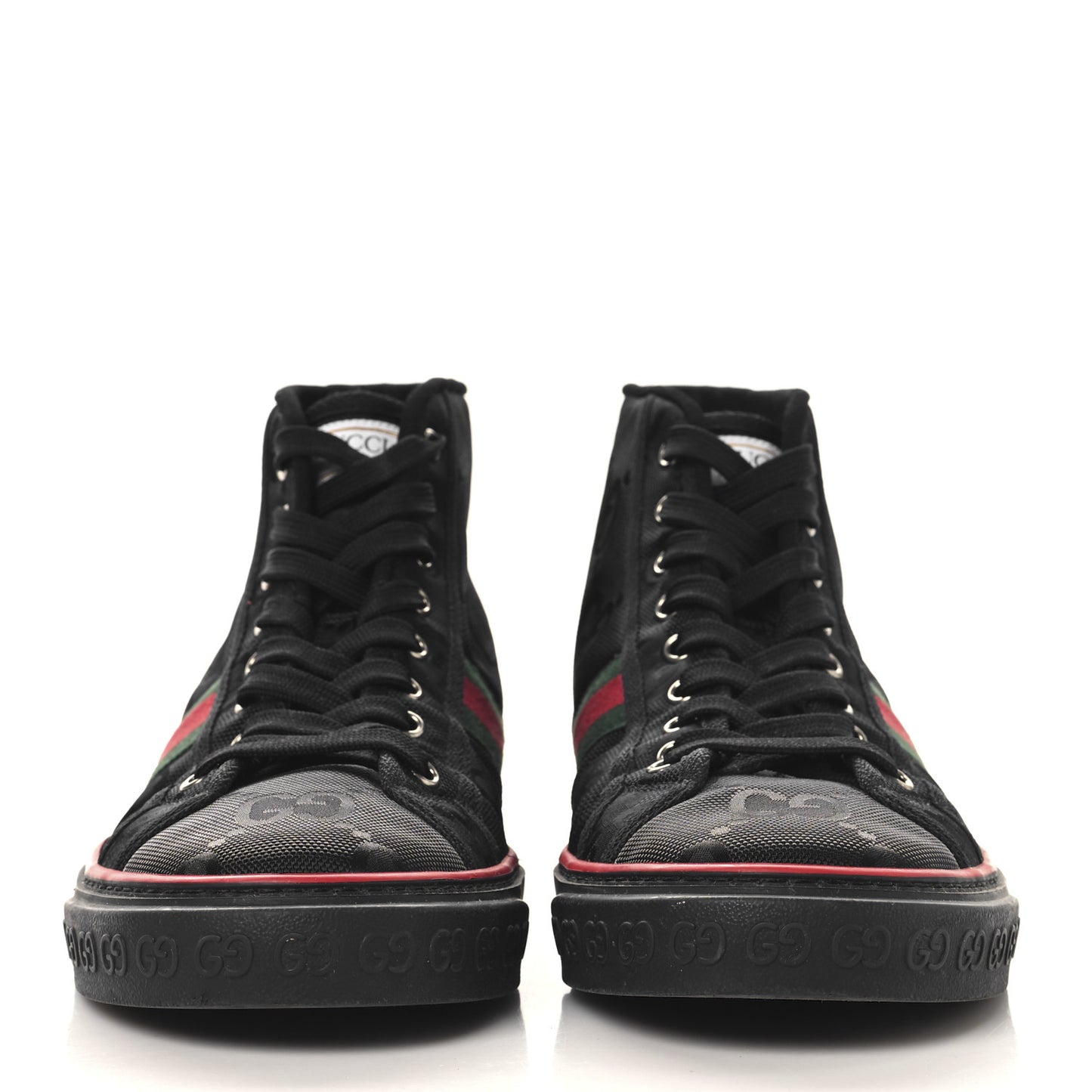 Econyl Nylon Web Monogram Off The Grid Mens 1977 Tennis High Top Sneakers 9.5 Black