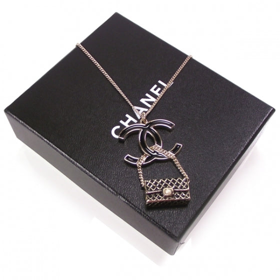 Gold CC Classic Flap Necklace