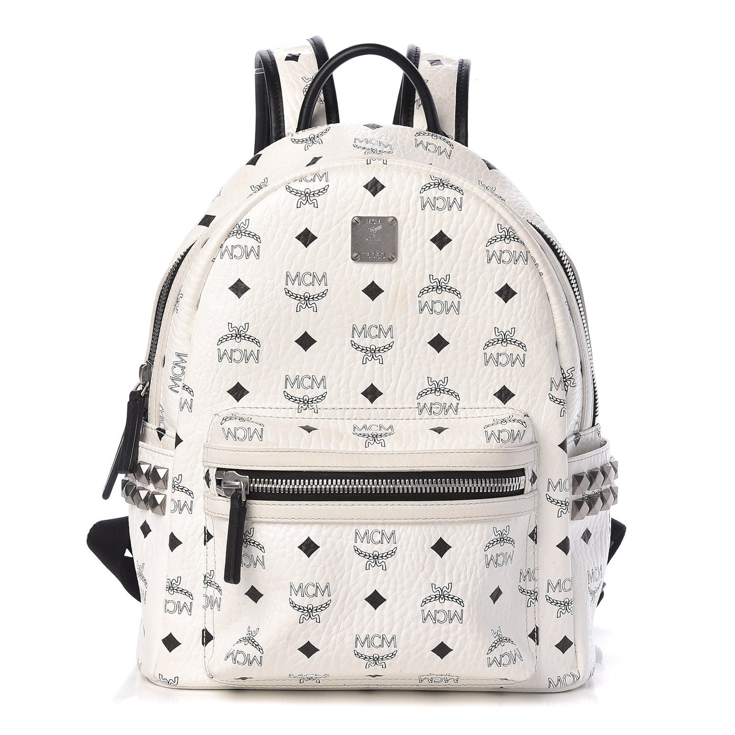 Visetos Small Side Stud Stark Backpack White