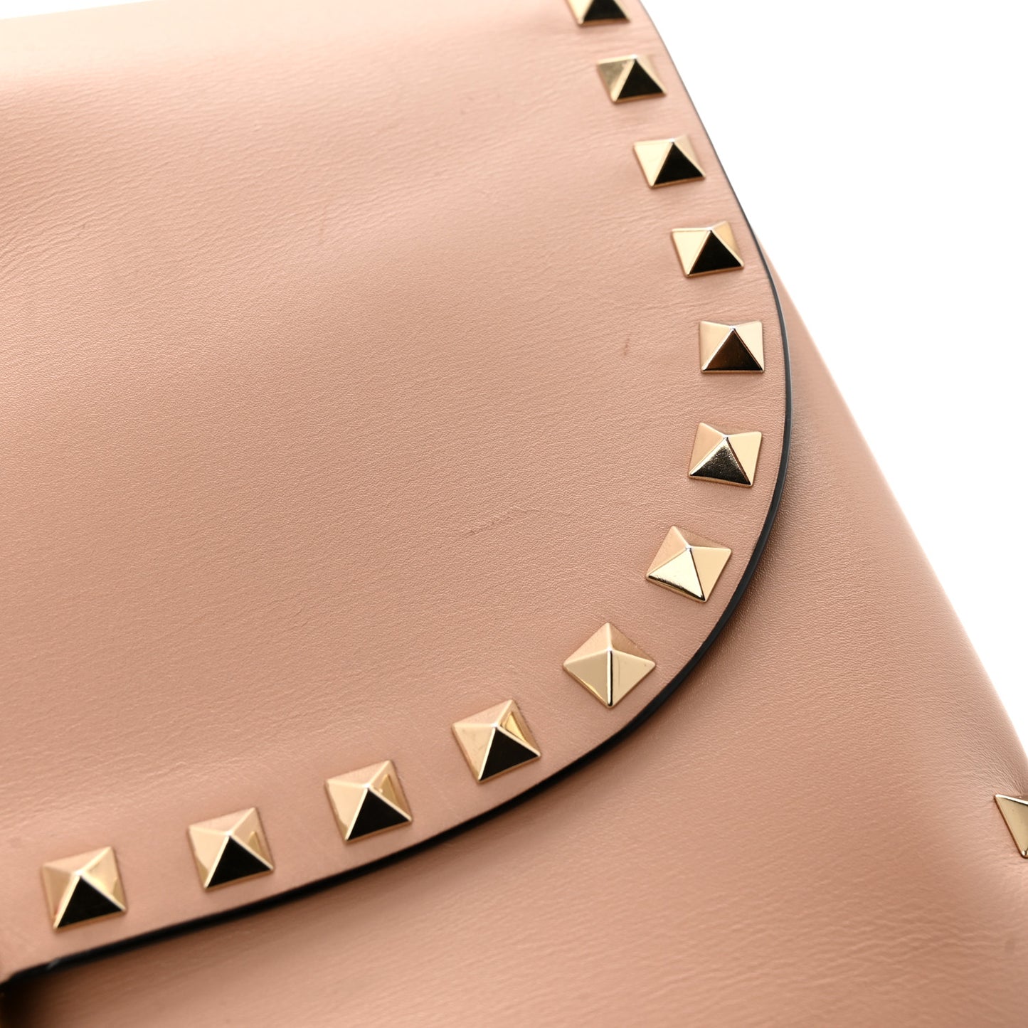 Vitello Small Rockstud Shoulder Bag Rose Cannelle