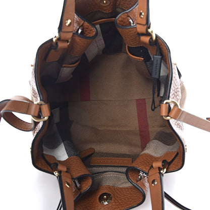 Burberry Grainy Calfskin House Check Small Maidstone Saddle Brown 6 of 12
