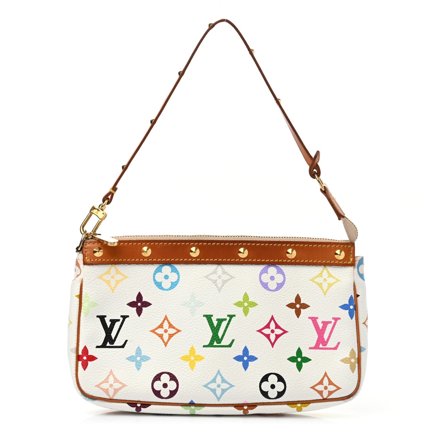 Louis Vuitton Monogram Multicolor Pochette Accessories White 1 of 8