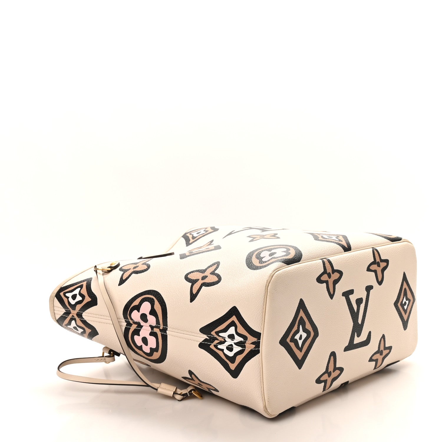 Louis Vuitton Monogram Giant Wild at Heart Neverfull MM Creme 4 of 9