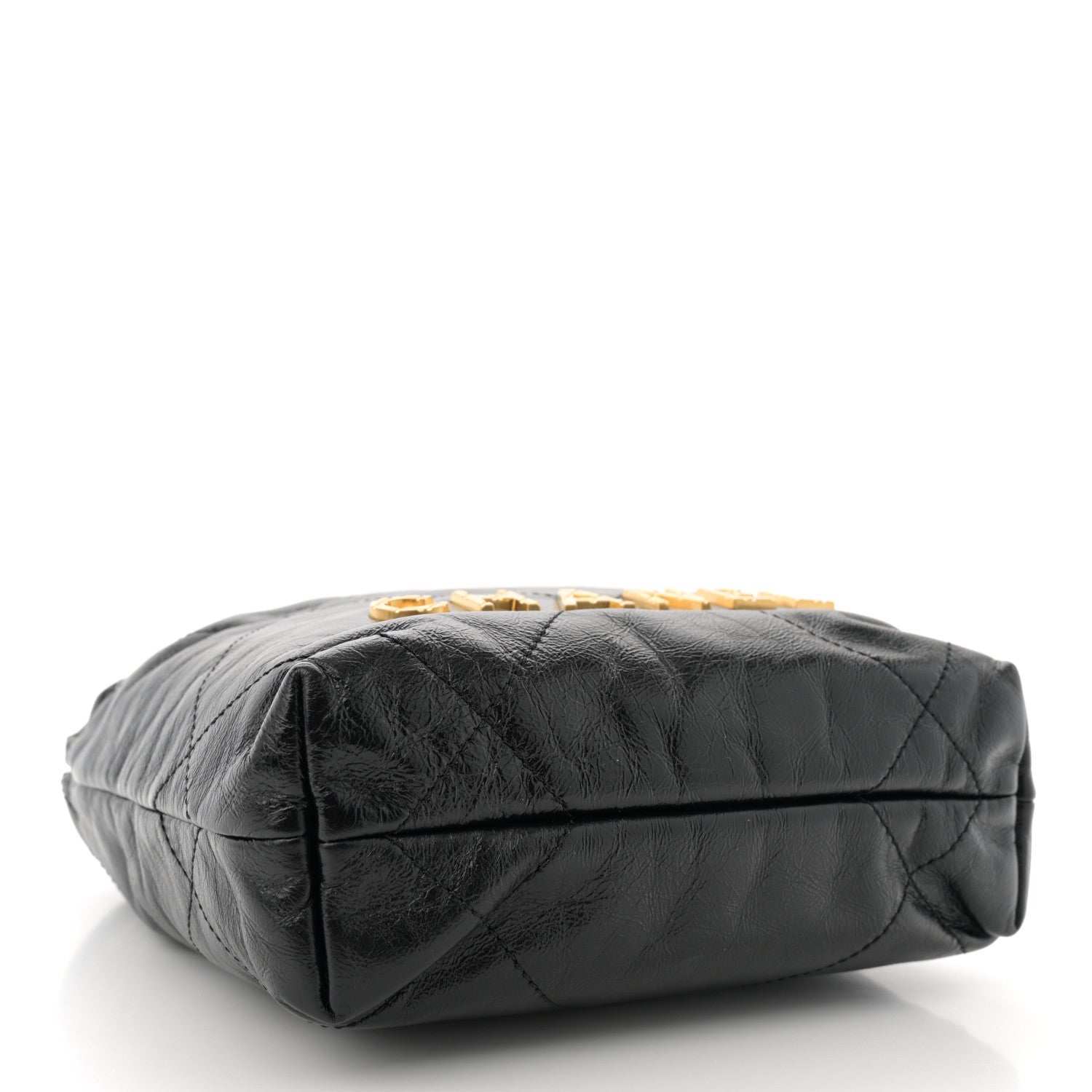 Chanel Shiny Crumpled Calfskin Quilted Pearl Mini Chanel 22 Black 4 of 11
