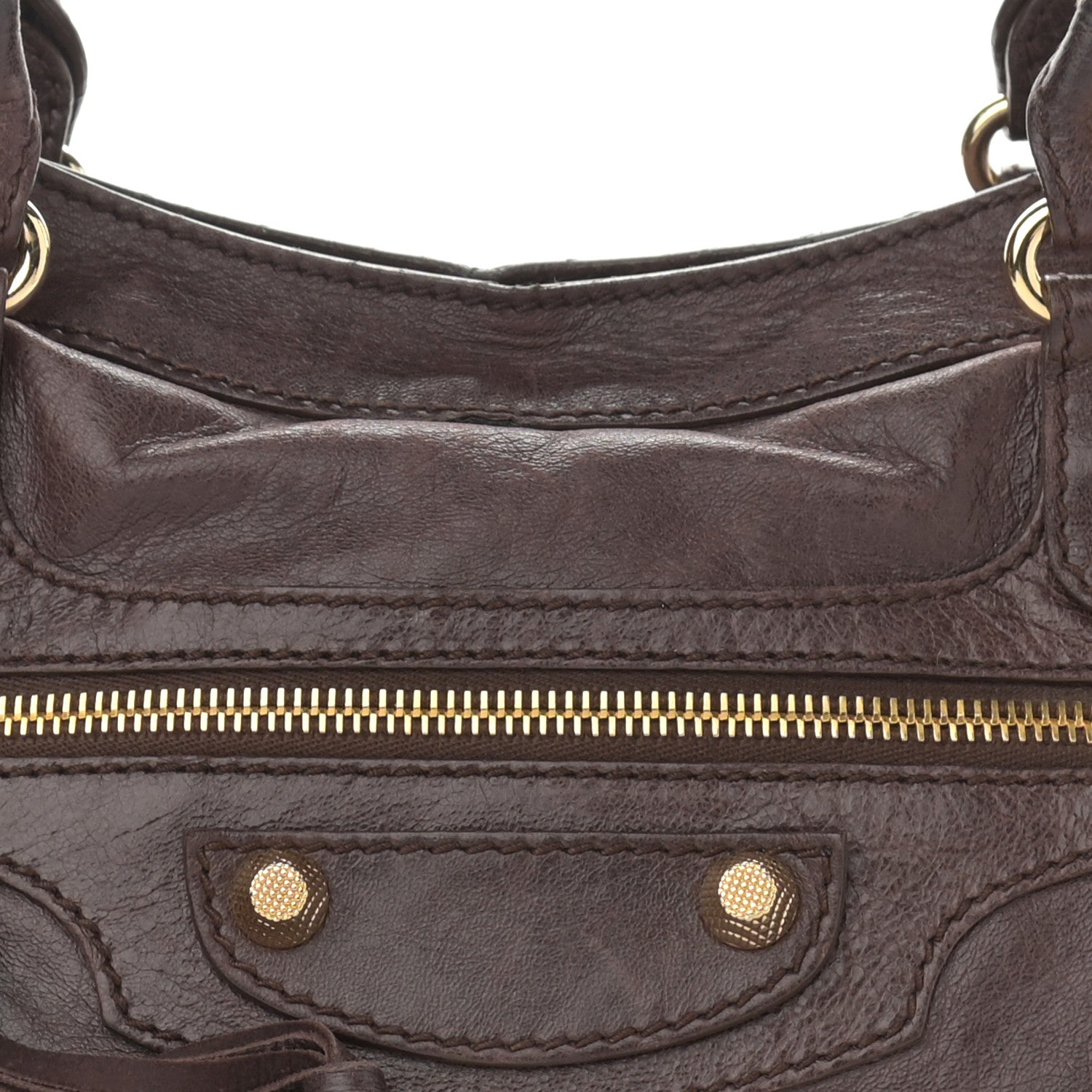 Balenciaga Agneau Giant 12 Gold Hardware City Cigare Fonce 14 of 22