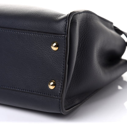Fendi Calfskin Velvet Fun Fair Medium Peekaboo Iconic Satchel Night Blue Multicolor 11 of 11