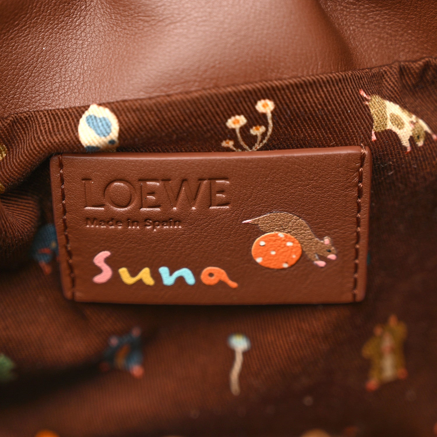 Loewe X SUNA FUJITA Nappa Flamenco Knot Clutch Havana 6 of 10