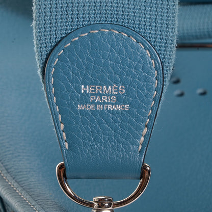 Hermes Taurillon Clemence Evelyne III PM Blue Jean 6 of 12