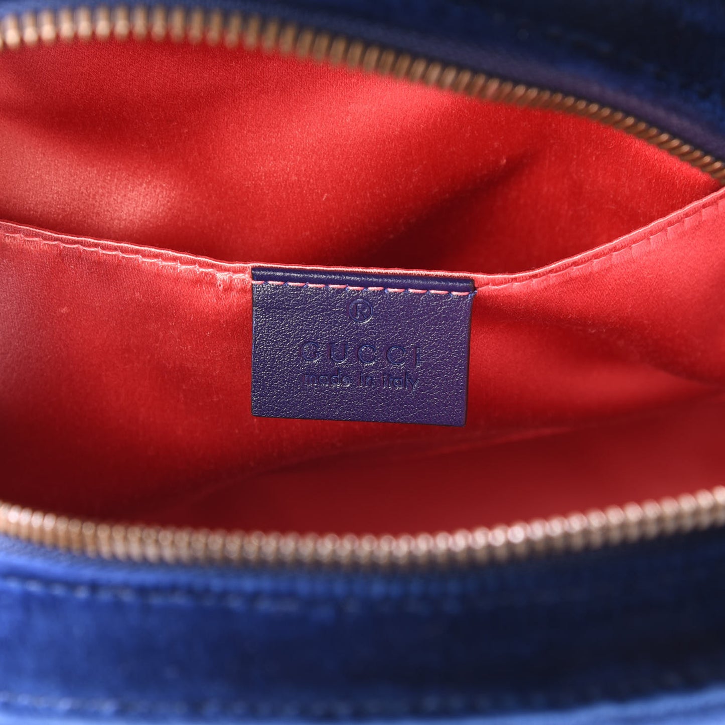 Velvet Matelasse GG Marmont Dome Backpack Cobalt Blue