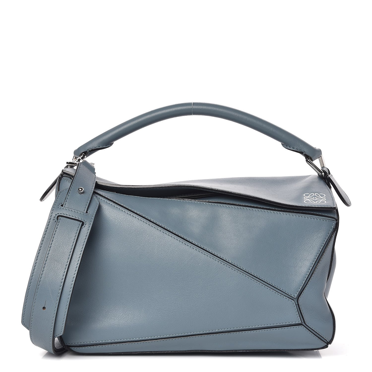 Loewe Calfskin Puzzle Bag Stone Blue 1 of 13