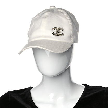Chanel Cotton Sequin CC Cap Hat Ivory 2 of 7
