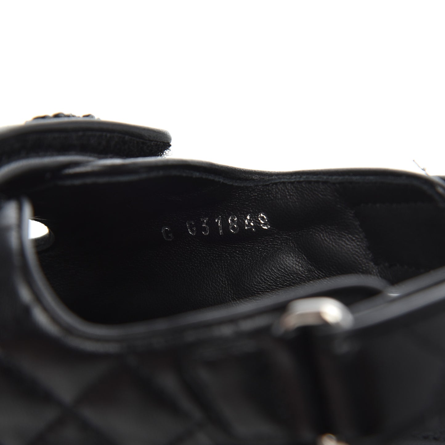 Lambskin Velcro Dad Sandals 40 Black