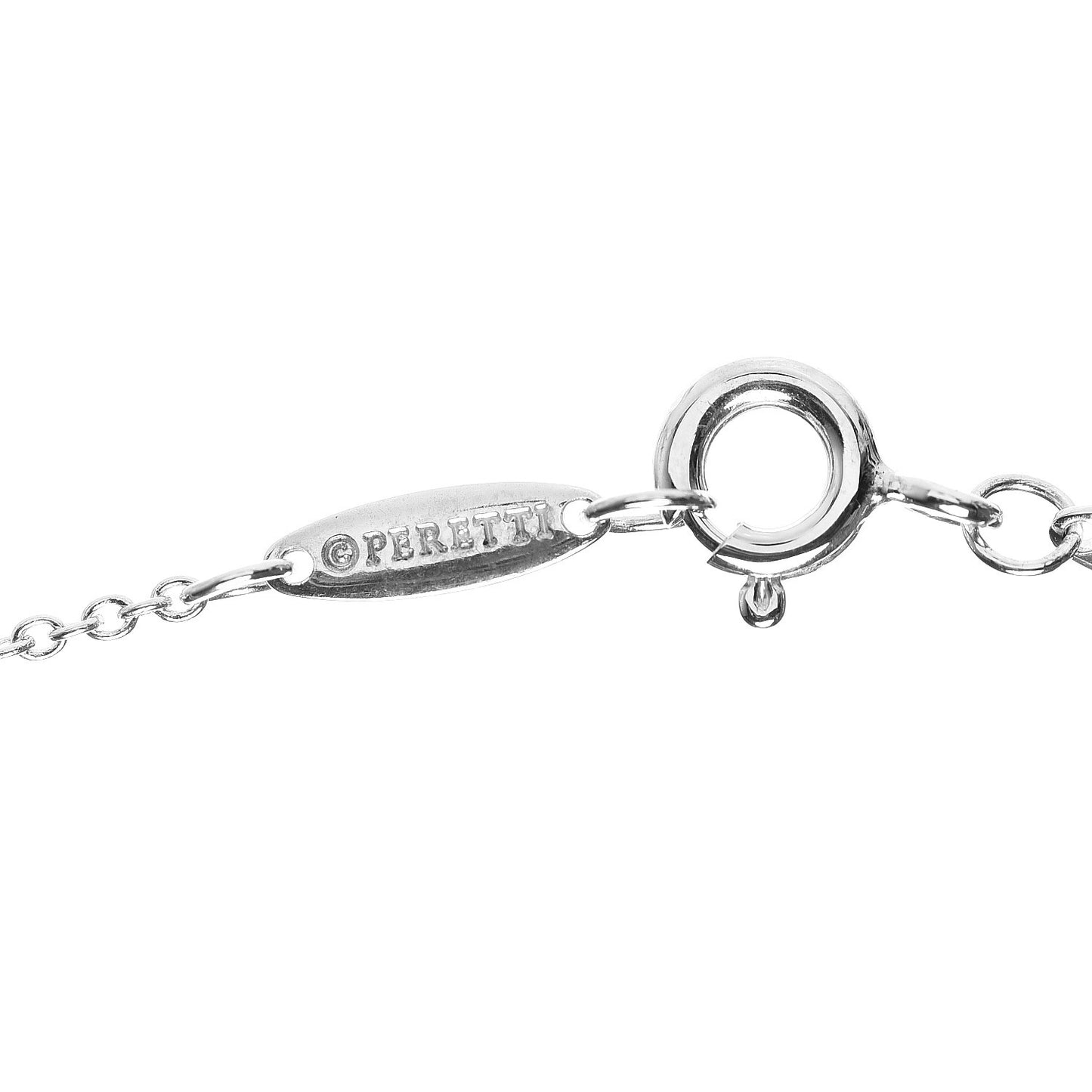 Sterling Silver Diamond Elsa Peretti Cross Pendant Necklace
