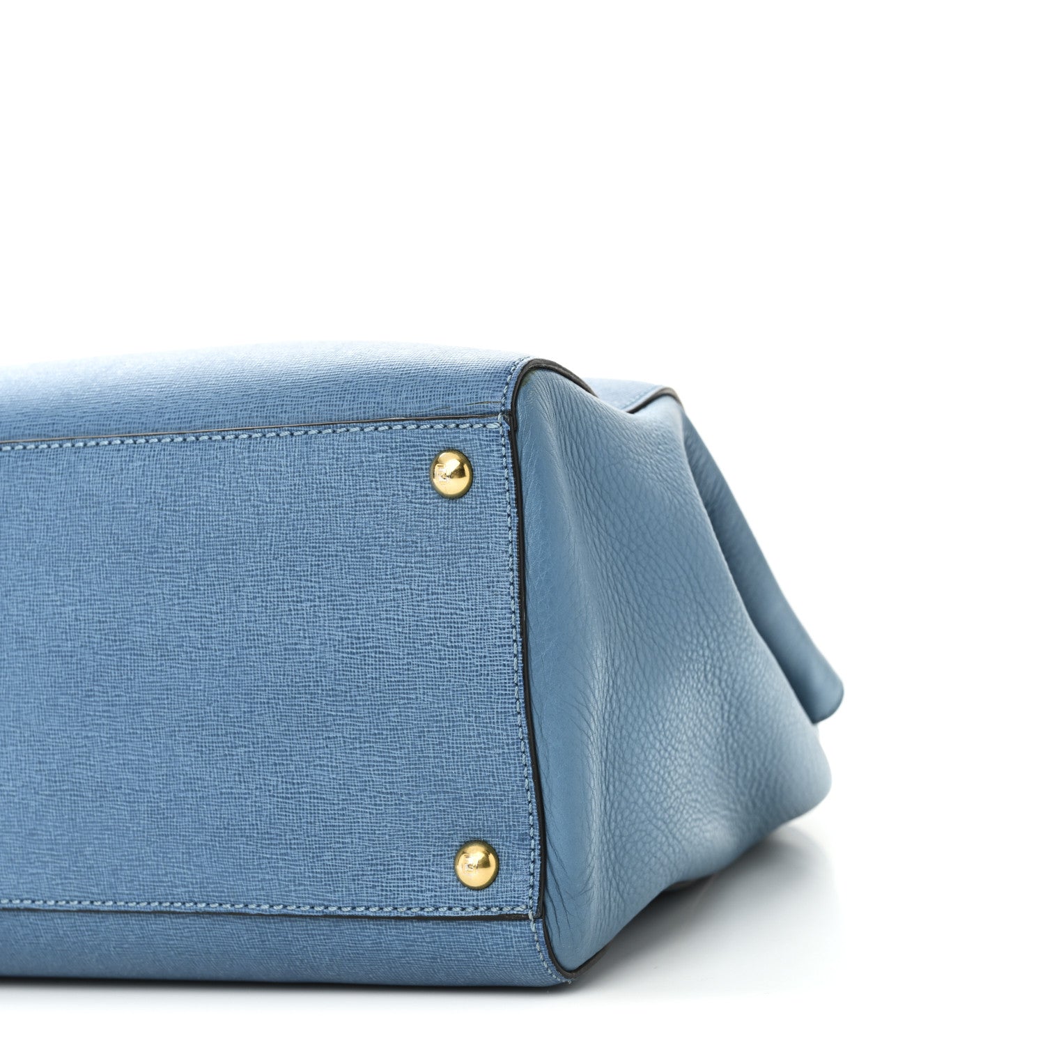 Fendi Vitello Elite Regular 2Jours Tote Blue Cobalto 11 of 11