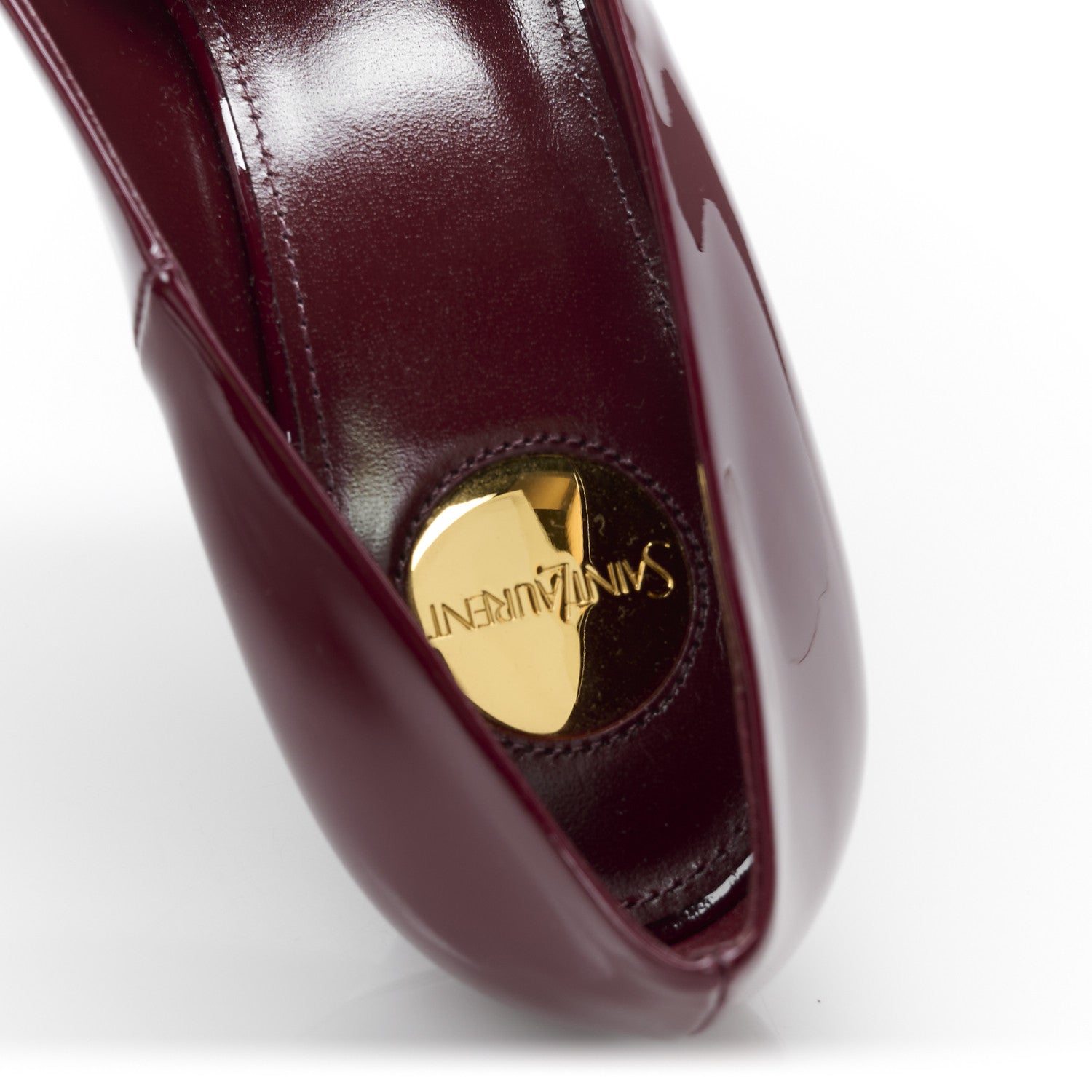Saint Laurent Vernice Seta Soft Norma 90 Pumps 38 Grenat 7 of 10