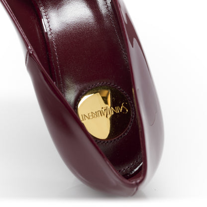 Saint Laurent Vernice Seta Soft Norma 90 Pumps 38 Grenat 7 of 10