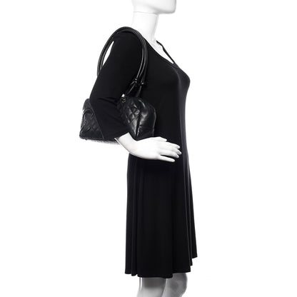 Chanel Calfskin Quilted Large Cambon Bowler Black 2 of 14