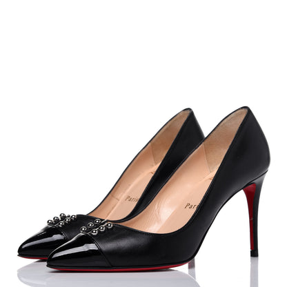 Christian Louboutin Nappa Patent Studded Predupump 85 Pumps 35 Black 3 of 15