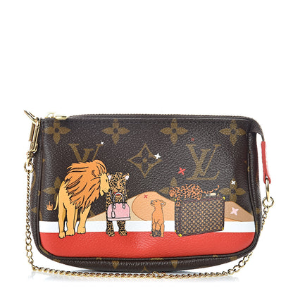 Louis Vuitton Monogram 2018 Christmas Animation Mini Cats Pochette Accessories 1 of 8
