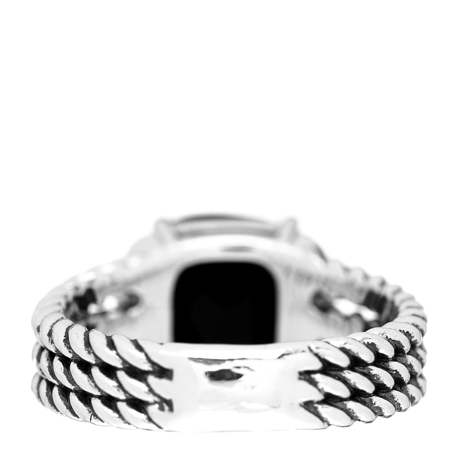 Sterling Silver Diamond Black Onyx 10mm Petite Wheaton Ring 51 5.75