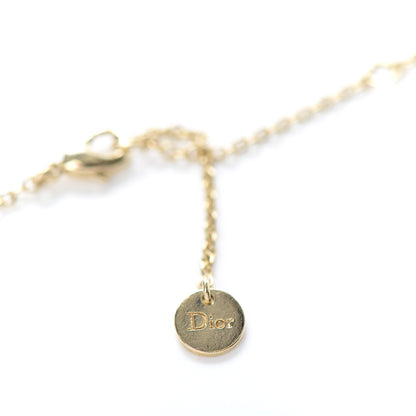 Christian Dior Crystal Pearl CD Shiny-D Tribal Long Necklace Gold 5 of 5