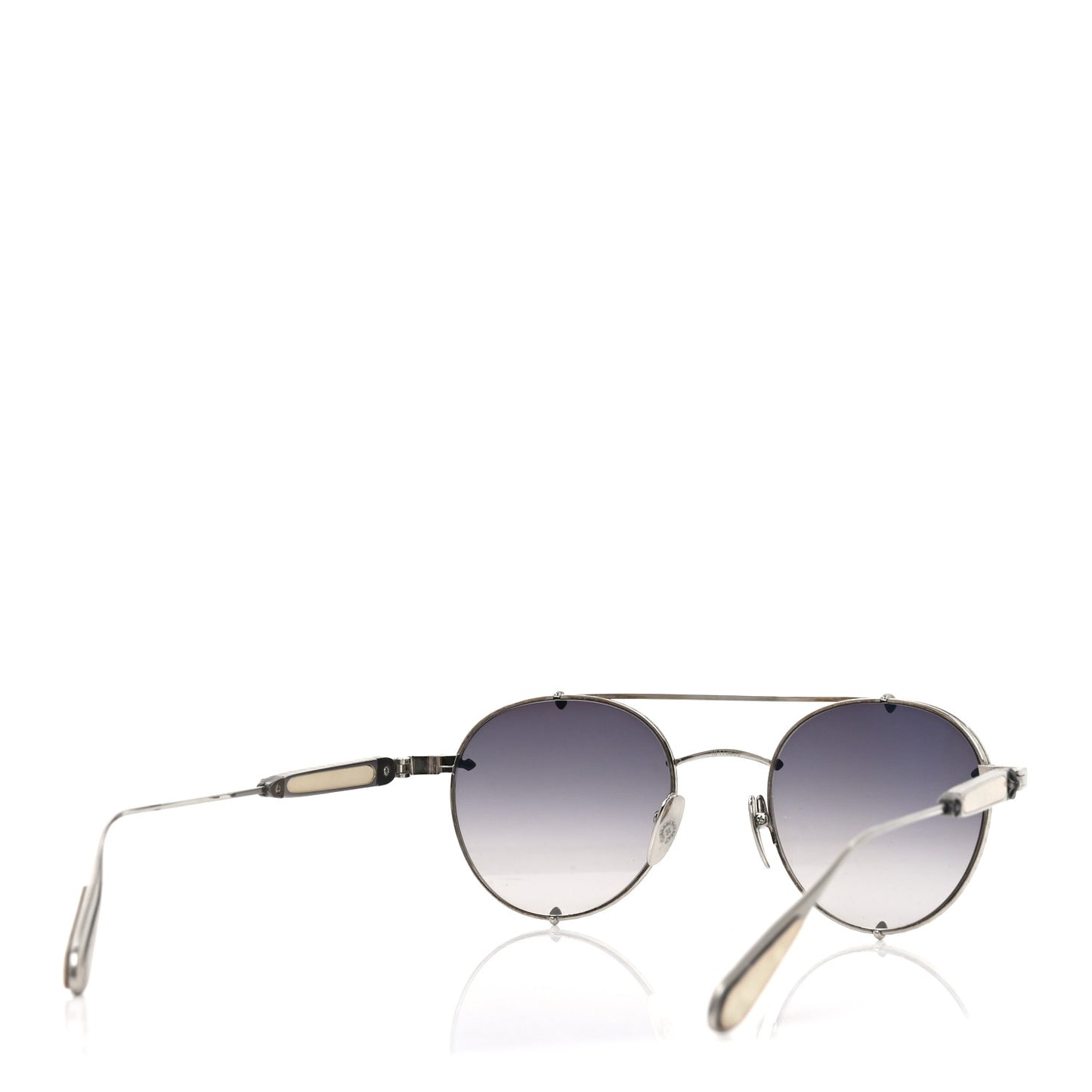 Metal Oralgami Sunglasses White Silver