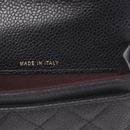 Chanel Caviar Quilted Flap Card Holder Wallet Black 7 of 9