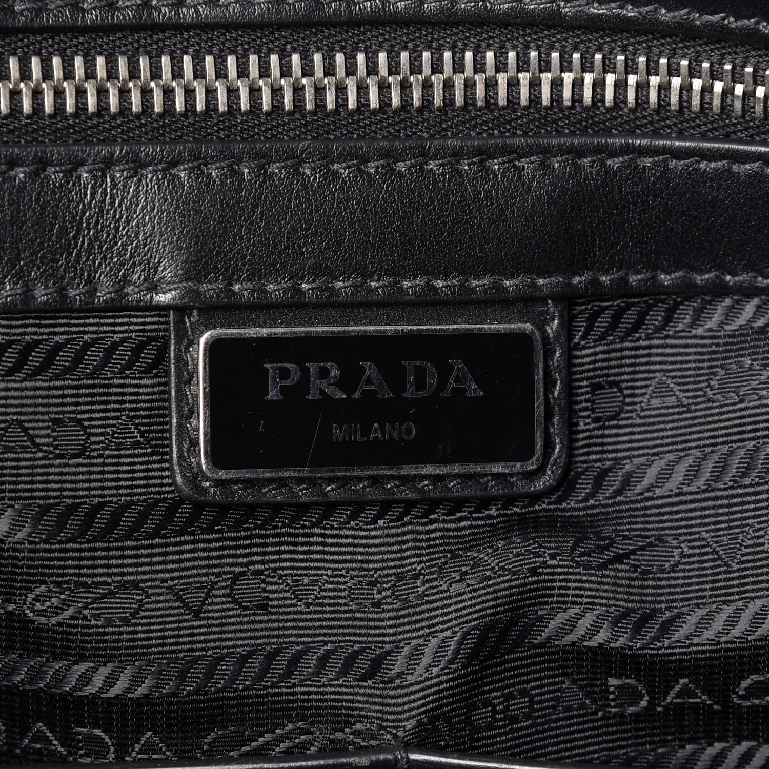 Prada Saffiano Cuir Briefcase Black 6 of 14