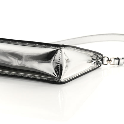Prada Spazzolato Metal Triangle Logo Triangle Patterned Mini Shoulder Bag Argento 8 of 8