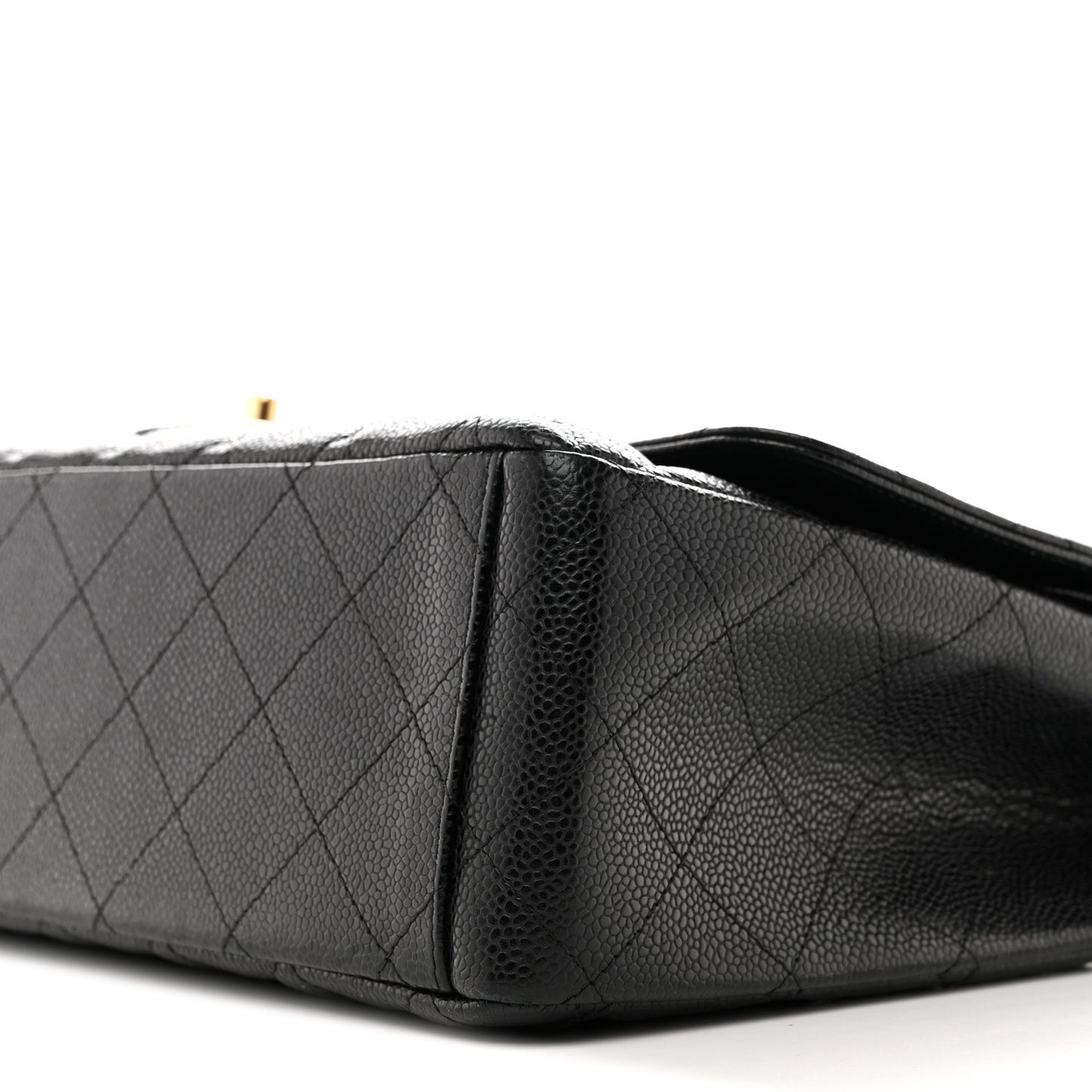 Caviar Quilted Maxi Double Flap Black