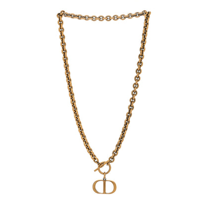 Christian Dior Metal 30 Montaigne Necklace Aged Gold 3 of 4