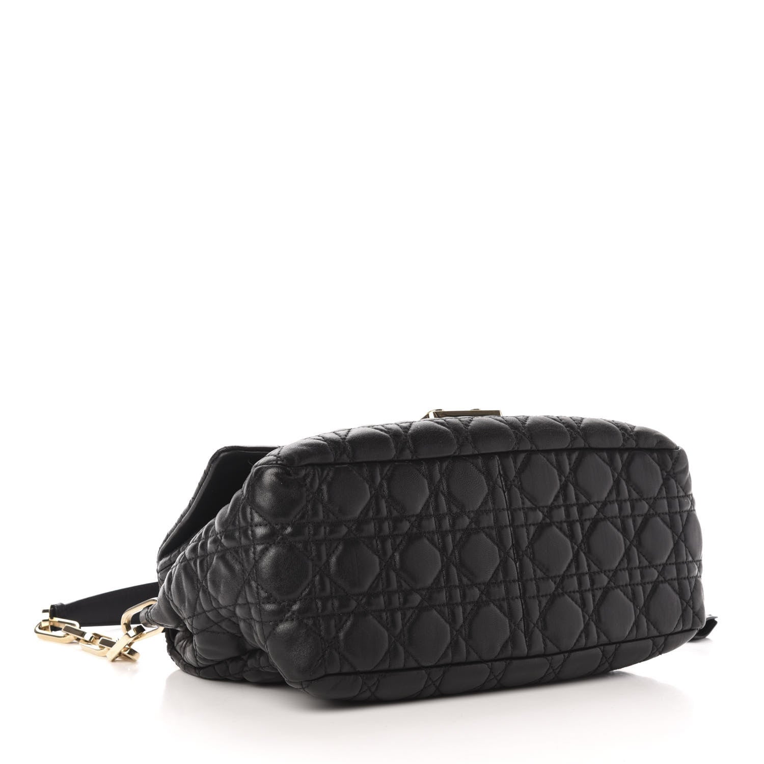 Christian Dior Lambskin Cannage New Lock Flap Black 4 of 10