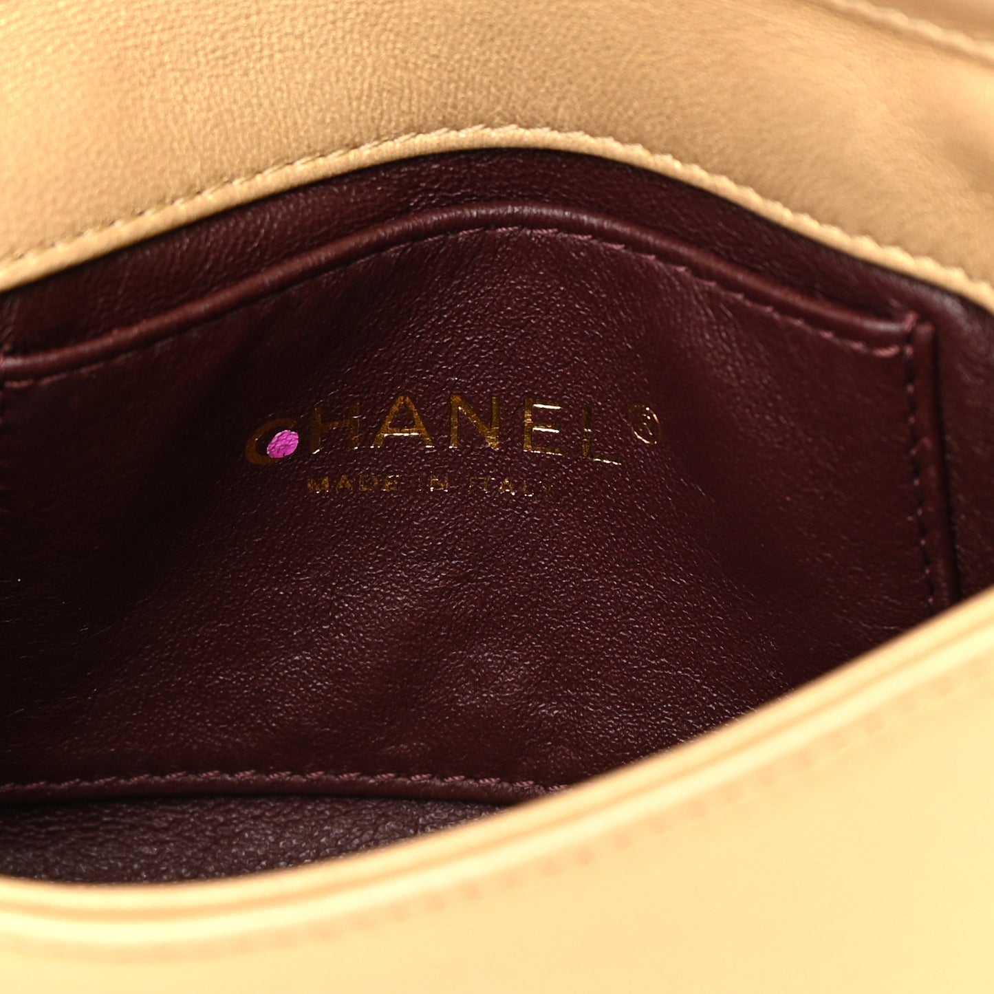 Lambskin Pearls Flap Gold