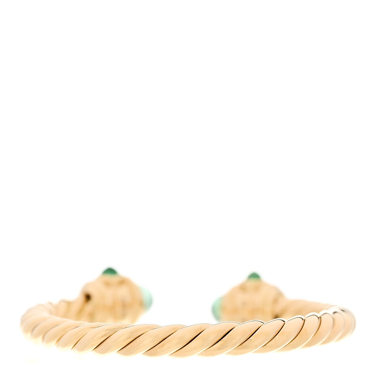 David Yurman 18K Yellow Gold Emerald Renaissance Ring 56 7.5 3 of 6