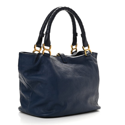 Chloe Calfskin Large New Marcie Tote Royal Navy 3 of 9