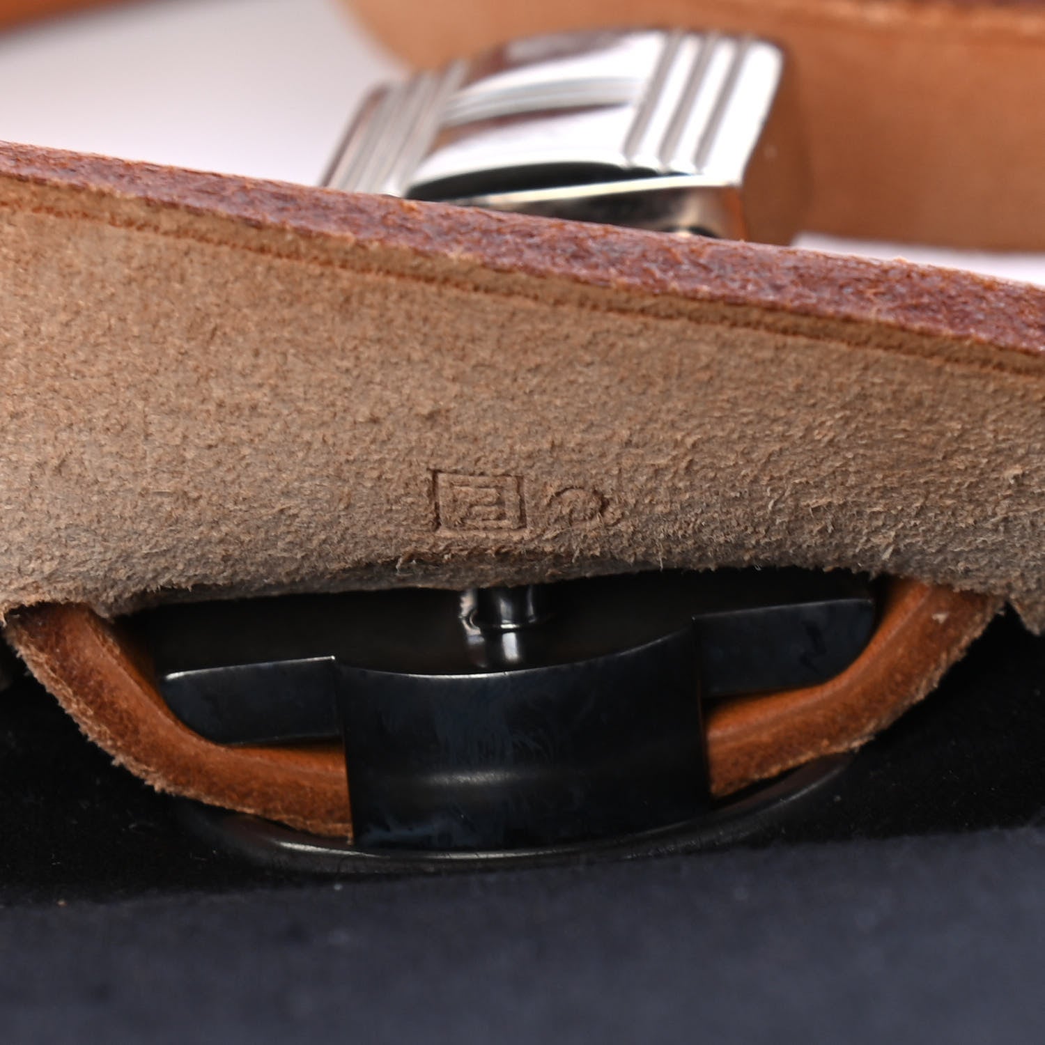 Hermes Toile Vache Calfskin Herbag 30 PM Black Natural 6 of 8