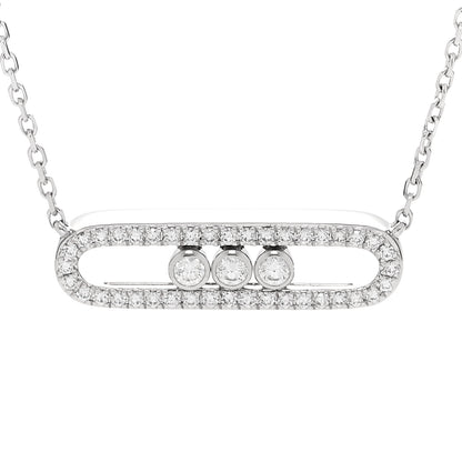 Messika 18K White Gold Diamond Baby Move Pave Necklace 4 of 8