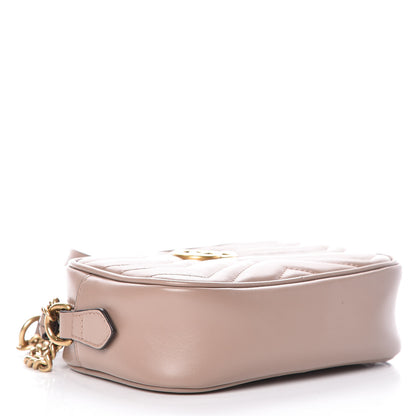 Gucci Calfskin Matelasse Mini GG Marmont Chain Shoulder Bag Porcelain Rose 4 of 11