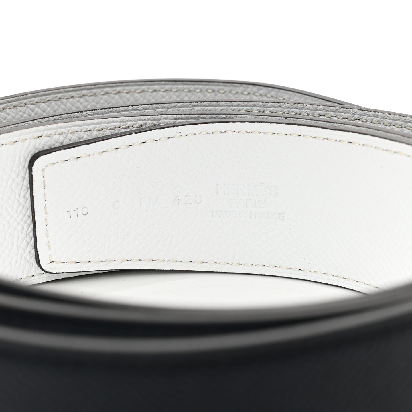 Epsom 32mm Belt Strap 110 44 Bleu Obscur White