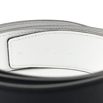 Hermes Epsom 32mm Belt Strap 110 44 Bleu Obscur White 3 of 4