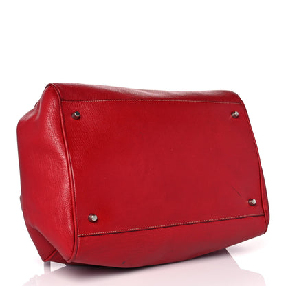 Prada Goatskin Cerniera Doctor Bag Rubino 3 of 13